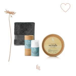 Cadeaupakket face & bodyscrub, dag & nachtcrème for men, gezichtsdoekje